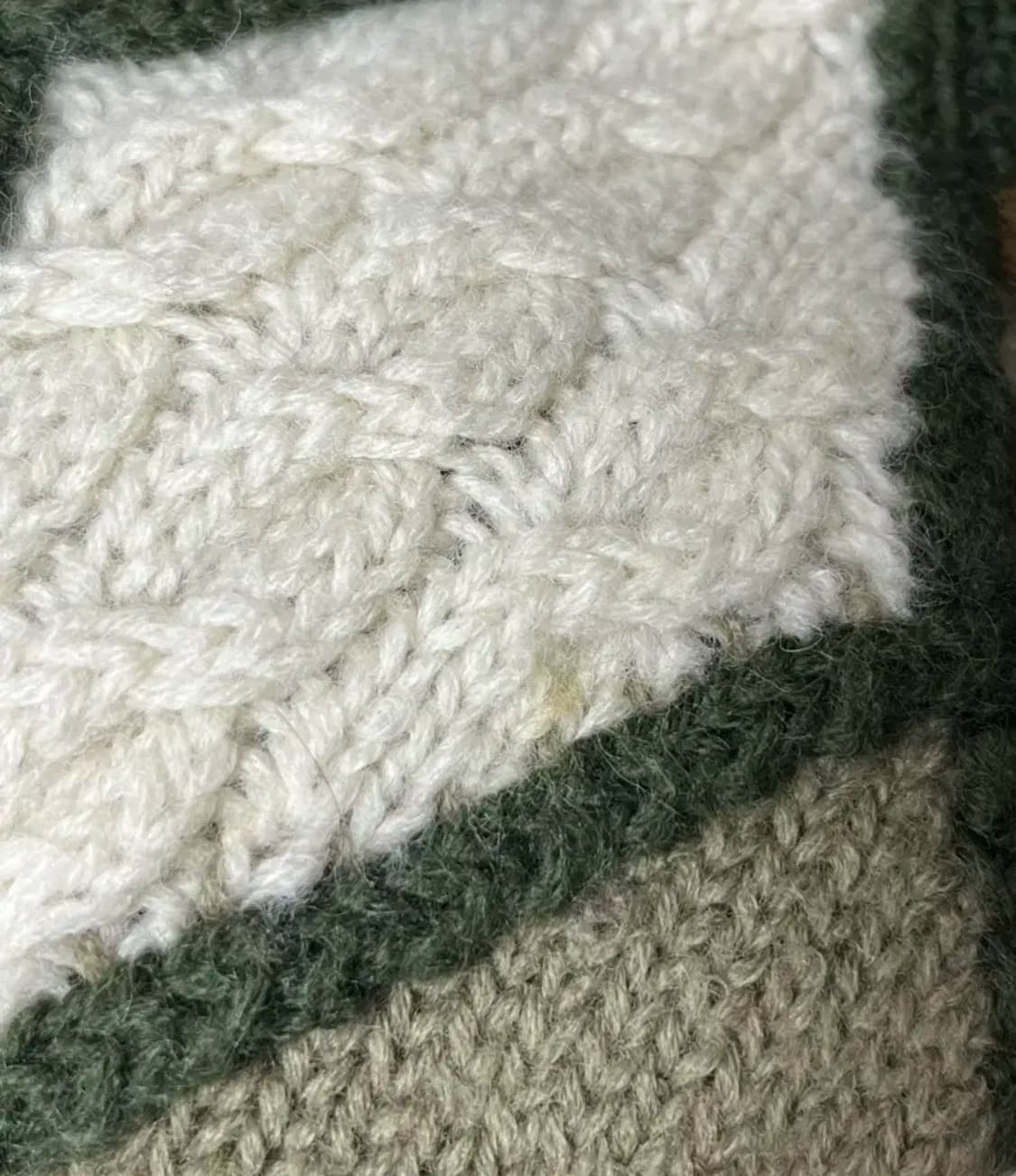 울 100 코이세이오 폼폼 케이블 니트 st JPY 일본 빈티지 상품이미지2