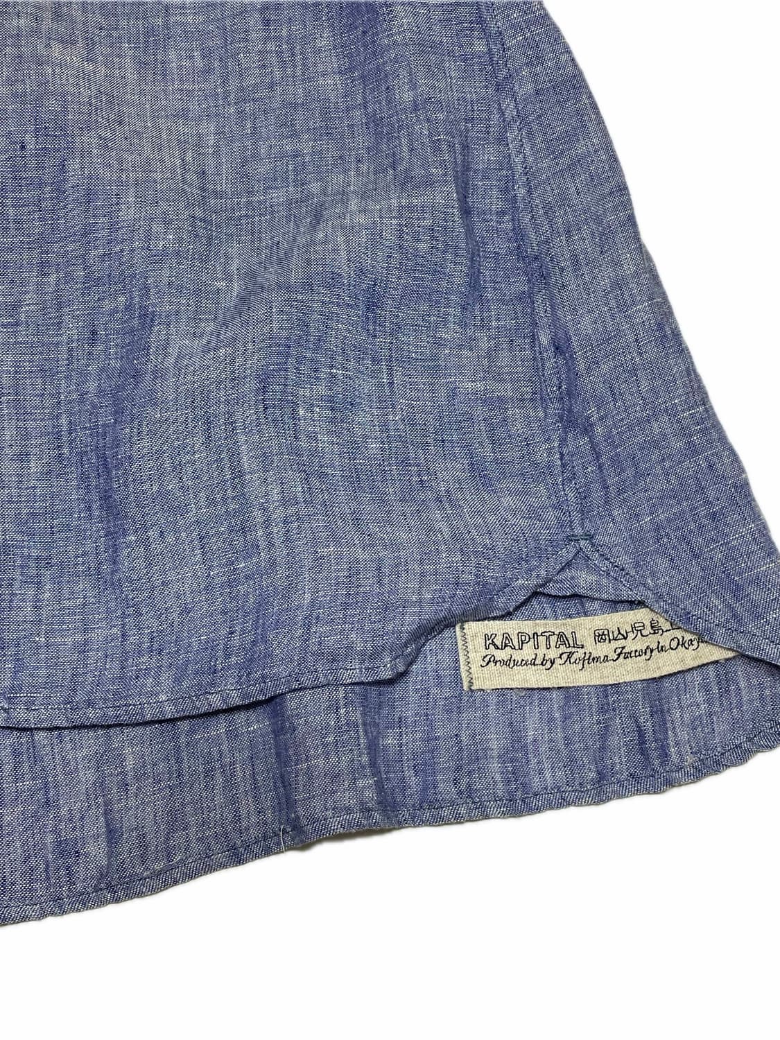 kapital red button blue linen blouse 상품이미지4