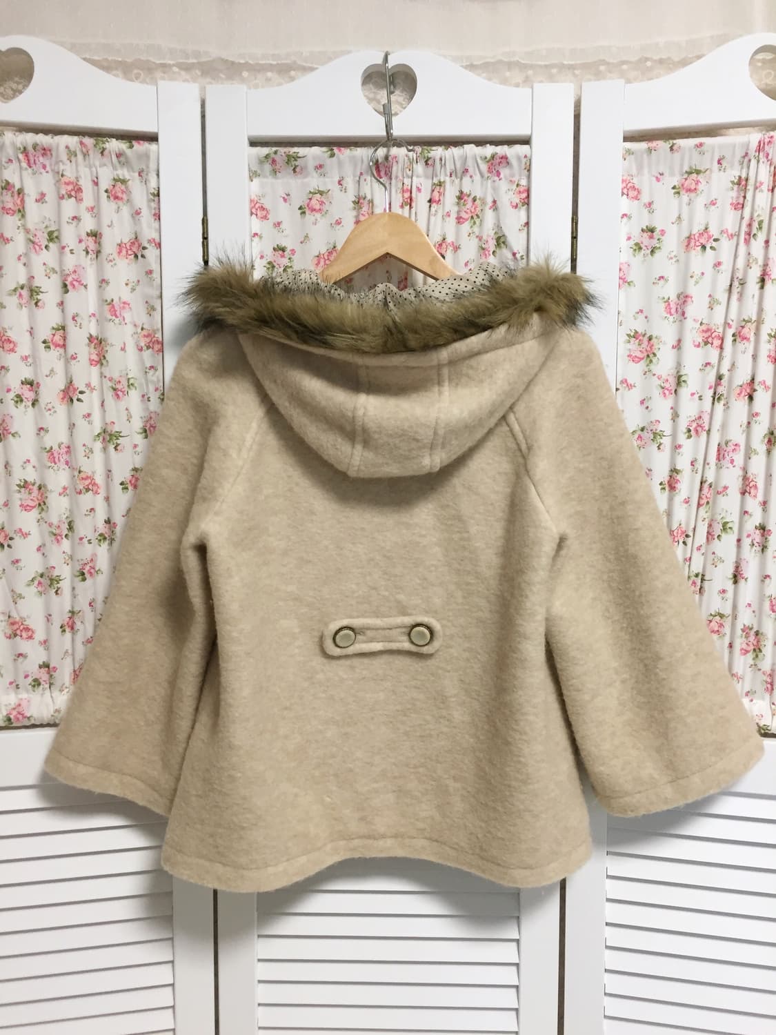 빈티지 모리걸 라떼갸루 후드 코트 상품이미지5