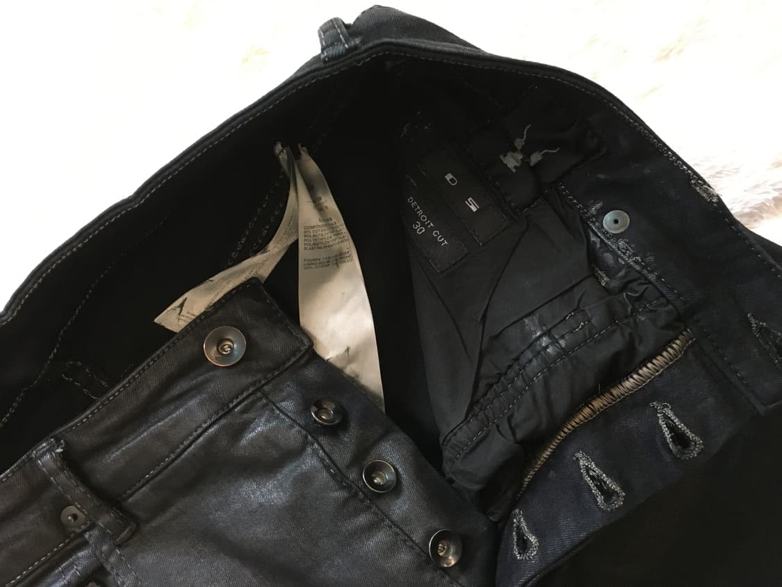 릭오웬스 디트로이트 컷 코팅진 size 30 상품이미지4