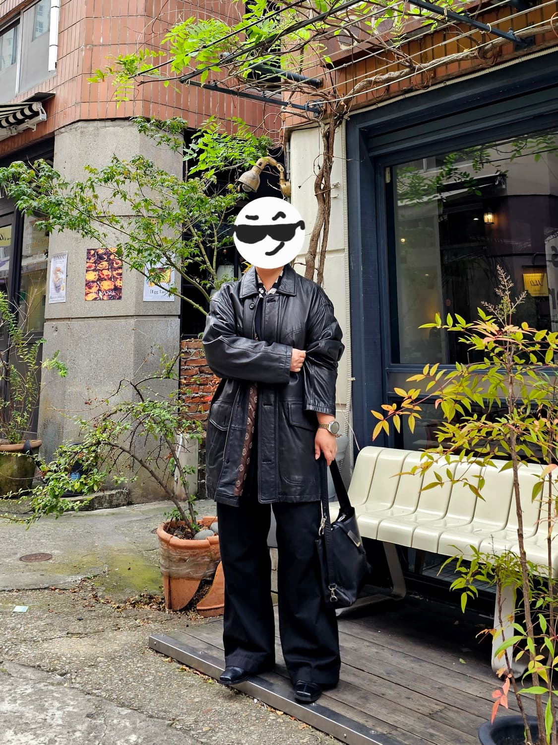 Italy 블랙 램스킨 자켓 상품이미지2