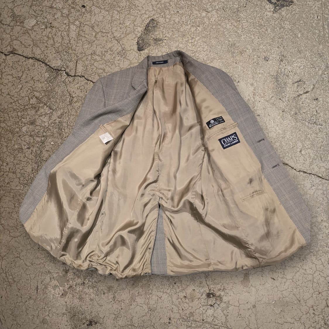 90s CHAPS Ralph Lauren 클래식 하운드투스 체크 재킷 상품이미지5