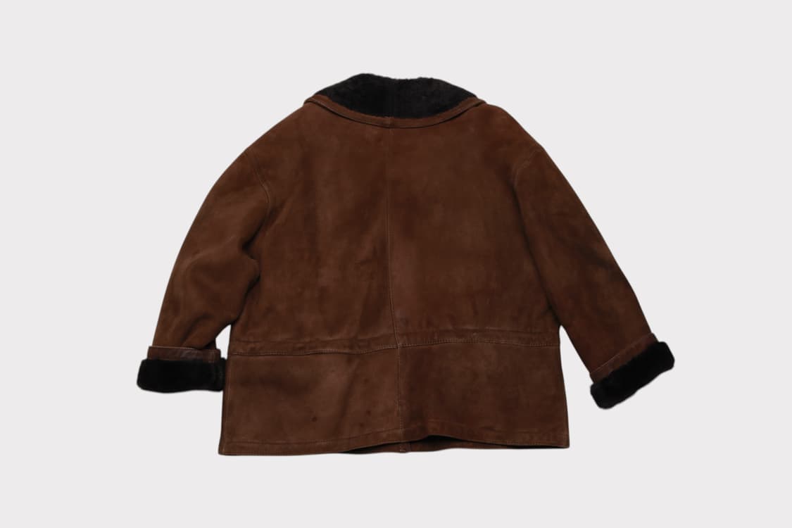 [여성 XL] 빈티지 프랑스 양가죽 시어링 무스탕 자켓 상품이미지7