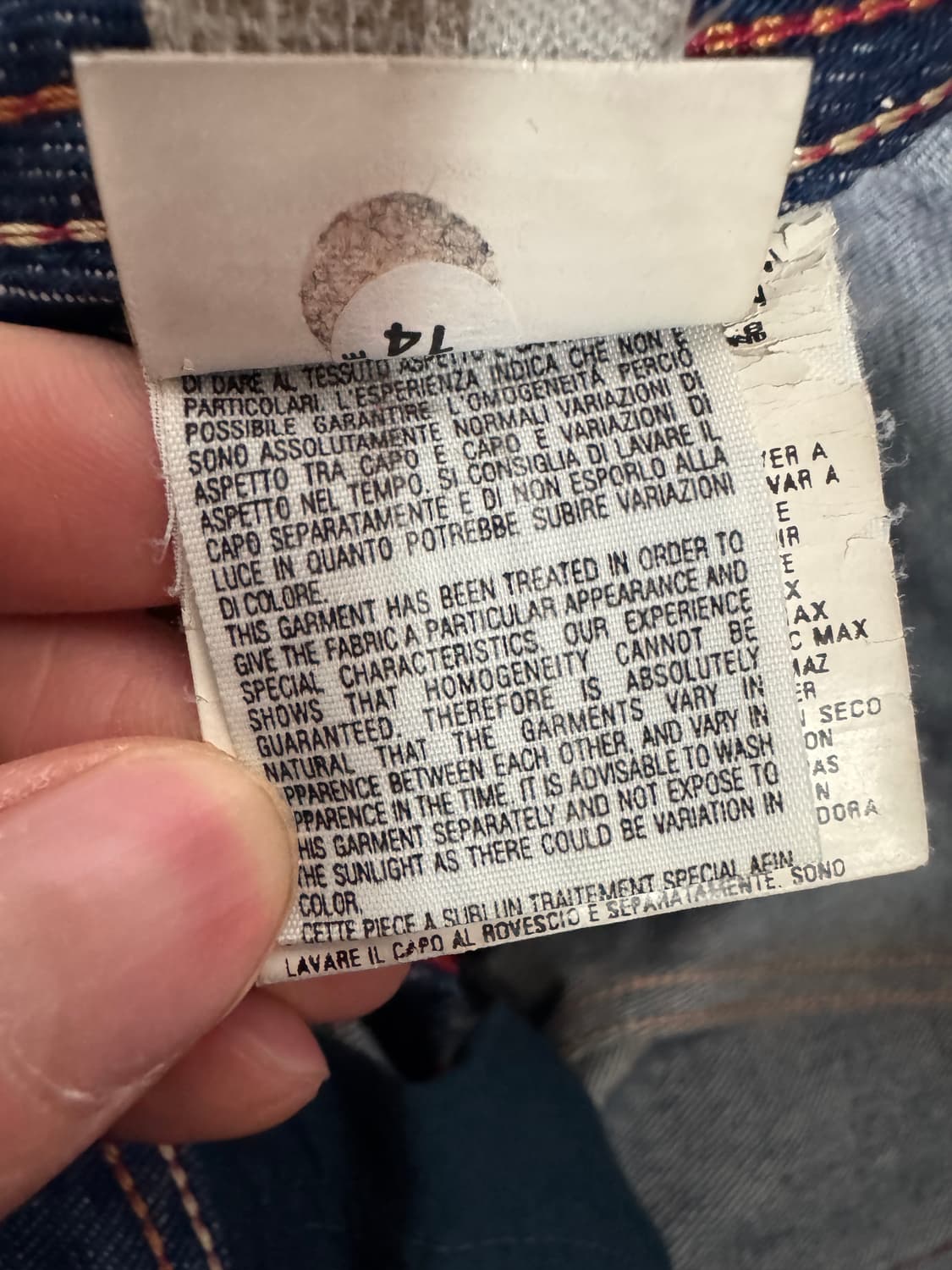 희귀!! 디젤 Diesel Zathan 부츠컷 워싱 데님팬츠 35.4인치 상품이미지5