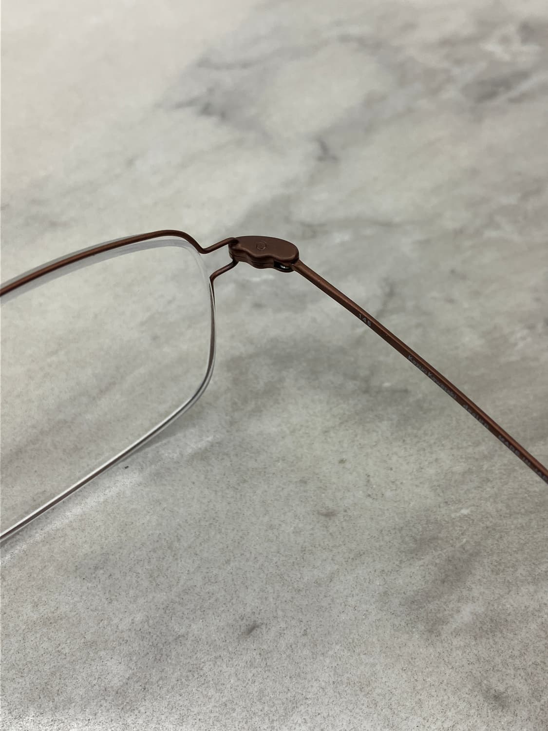 B47 카즈오 카와사키 매트 브라운 역산각 메탈테 안경 상품이미지3