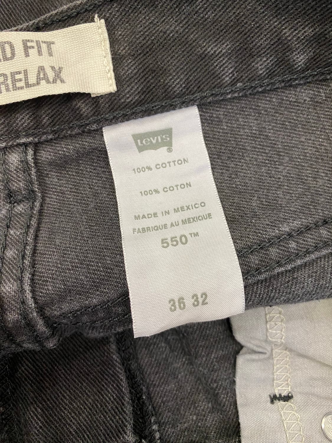 00s Levis 리바이스 550 흑청 데님팬츠 상품이미지8