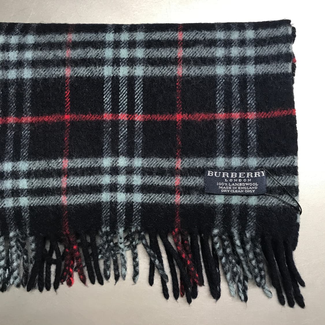 버버리 정품 램스울 머플러 네이비 상품이미지3