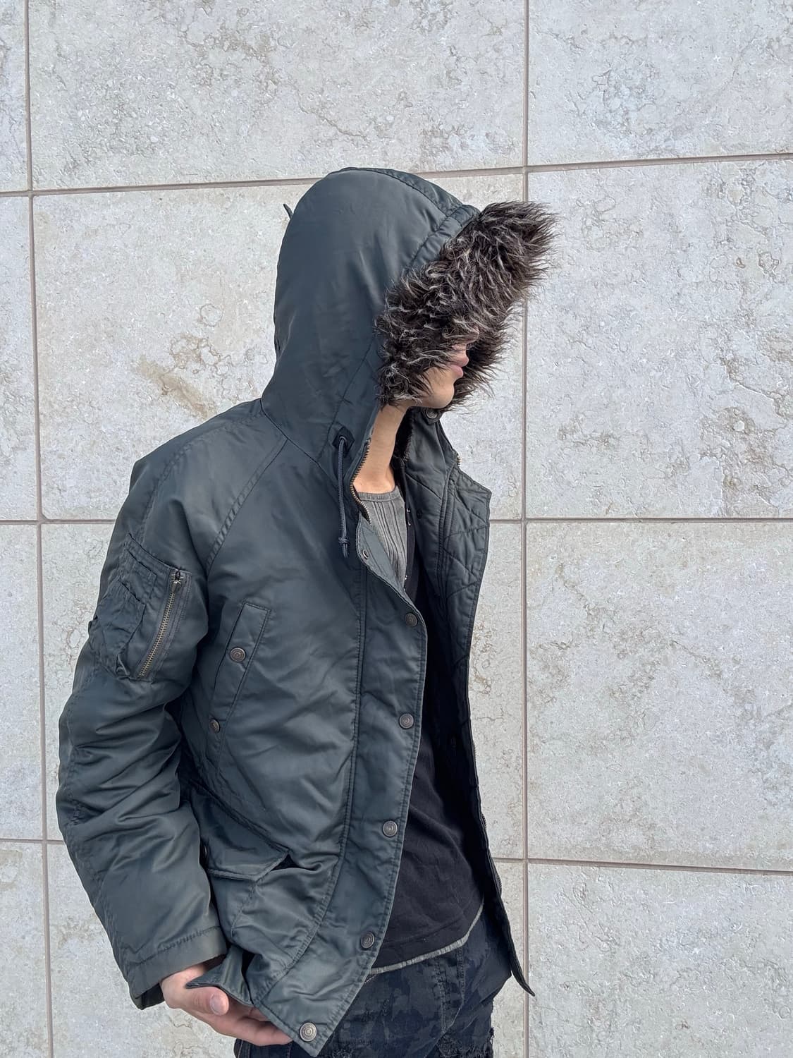 “Authentic” Y2K Moor Fur Padded Parka 상품이미지1