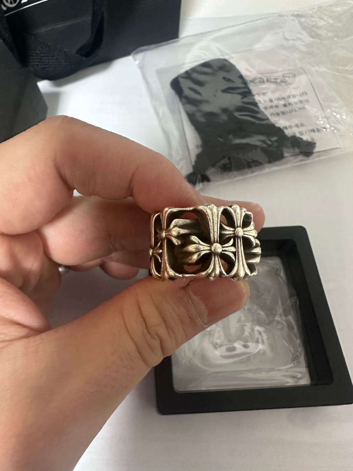 크롬하츠 세메터리 스퀘어링 us 10사이즈 판매 상품이미지3