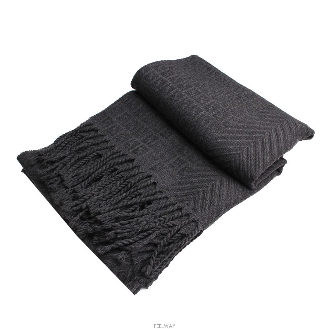 펜디 그레이 FF로고 울 머플러 상품이미지1