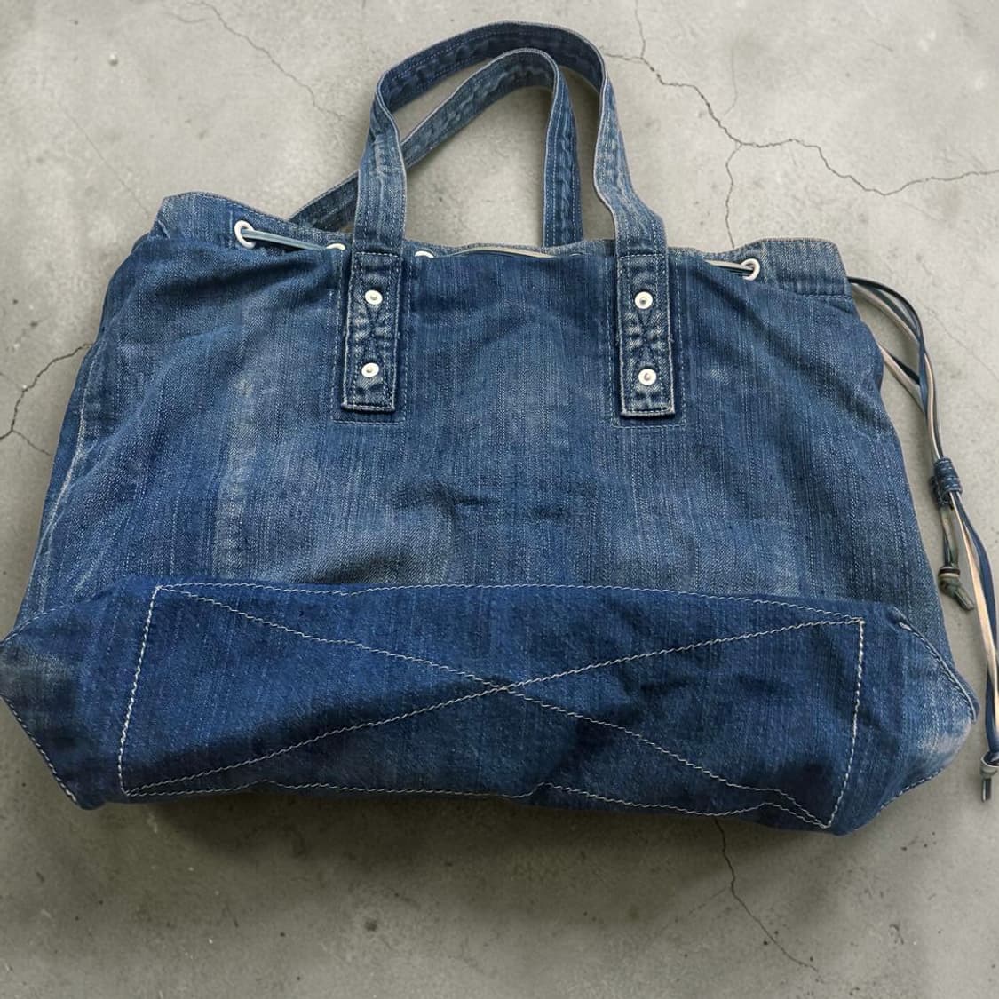 포터클래식 데님 스쿠모 레더 빈티지 토트백 상품이미지6