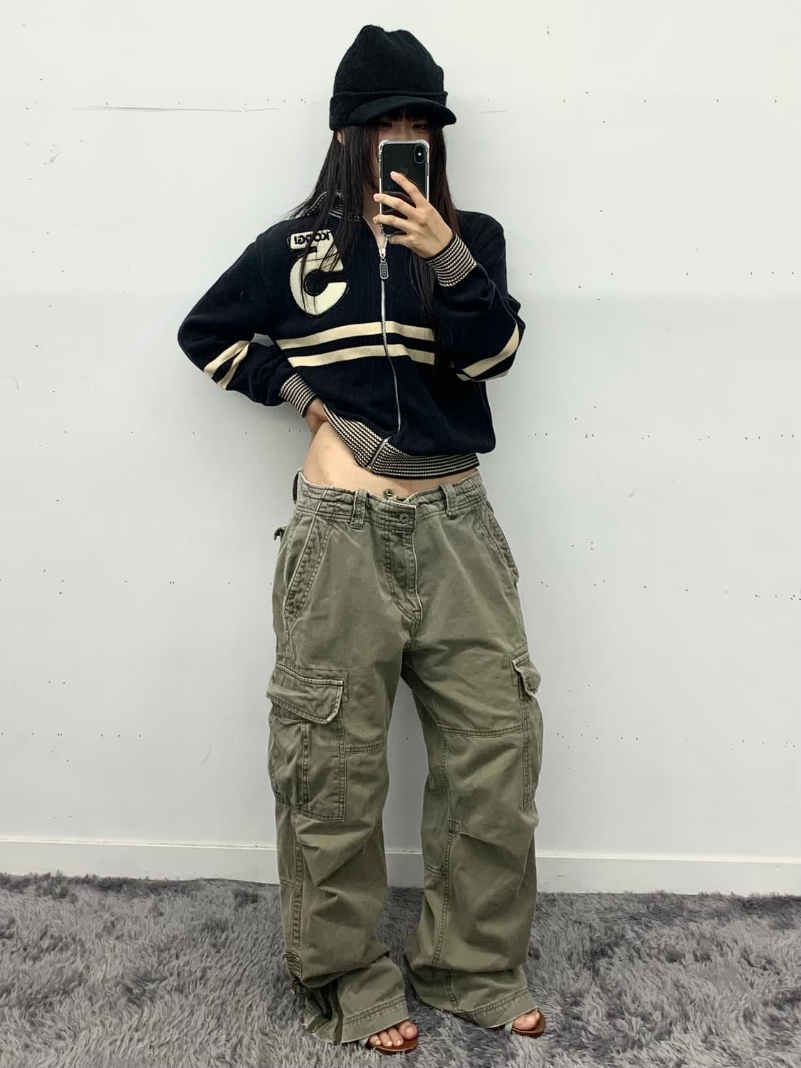  지퍼 디테일 카고팬츠 상품이미지1