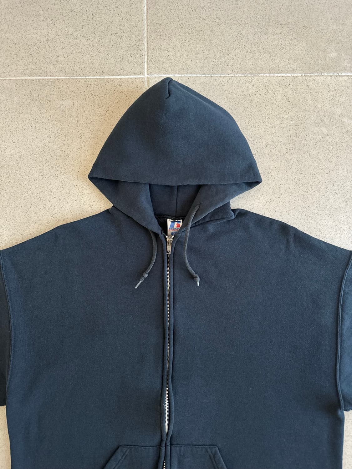 빈티지 러셀 후드집업 블랙 XL 상품이미지4