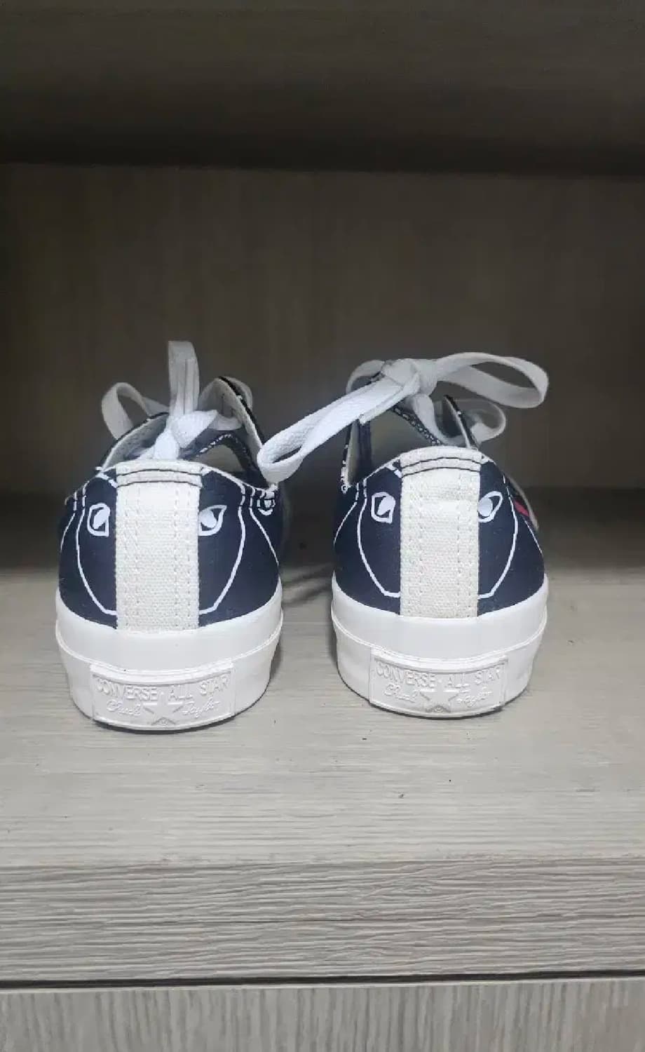 꼼데가르송 척테일러 올스타로우 블랙 멀티하트 상품이미지2