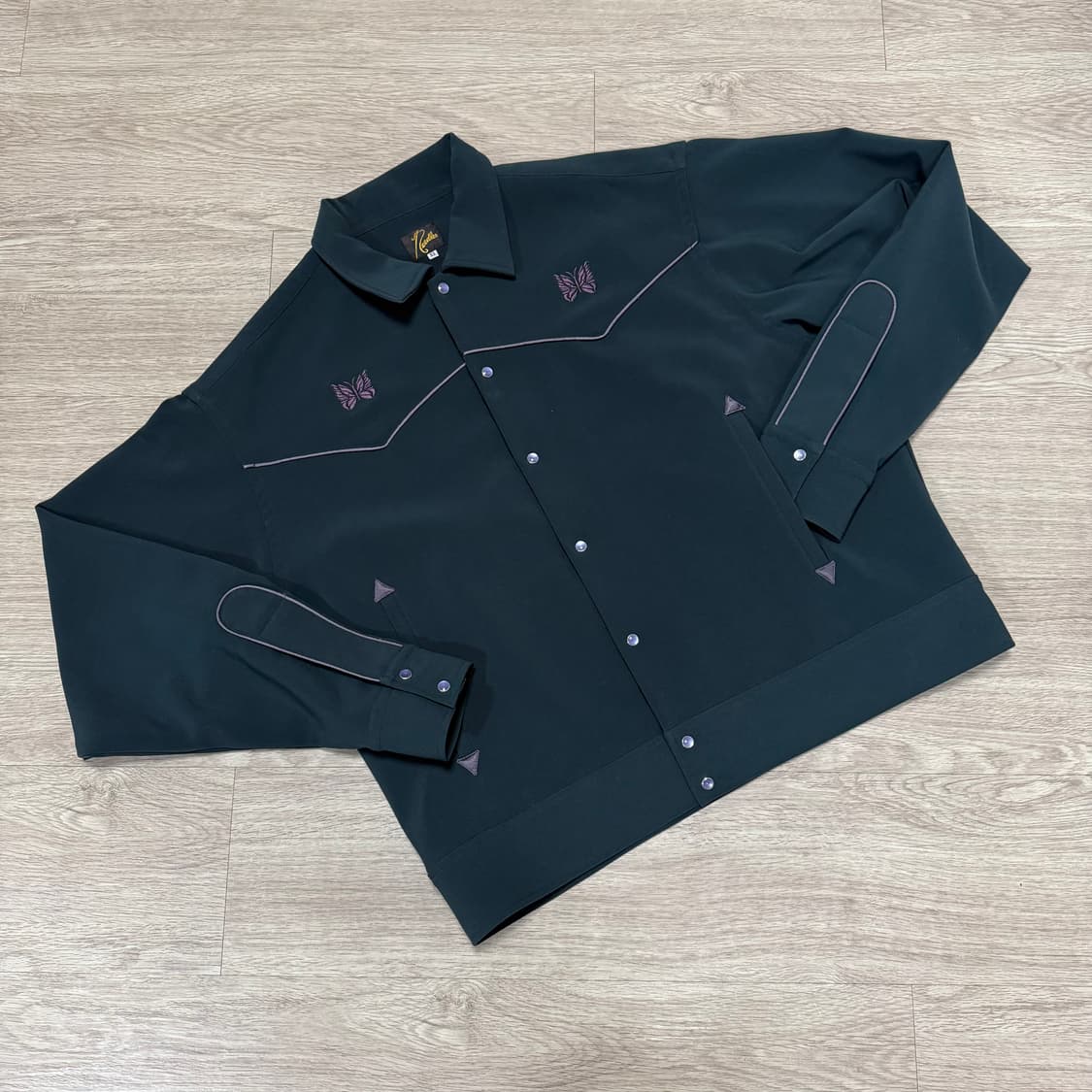 니들스 웨스턴 카우보이 파이핑 자켓 아이비그린 상품이미지1