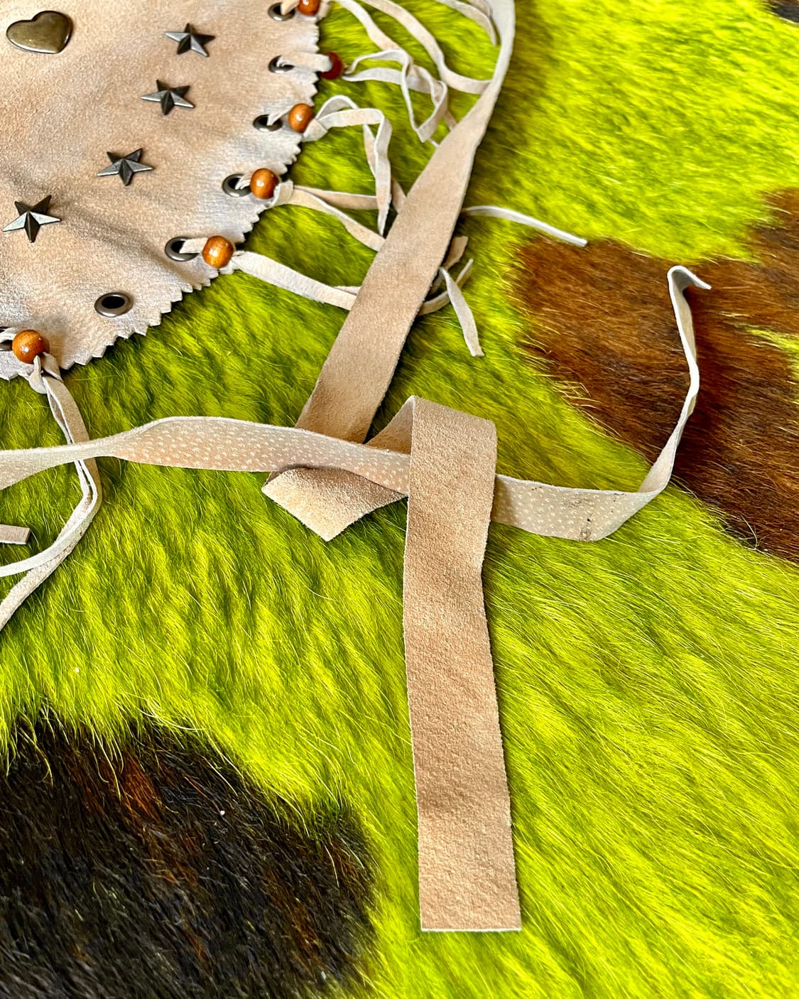 Western Vintage Leather Fringe Scarf 상품이미지8