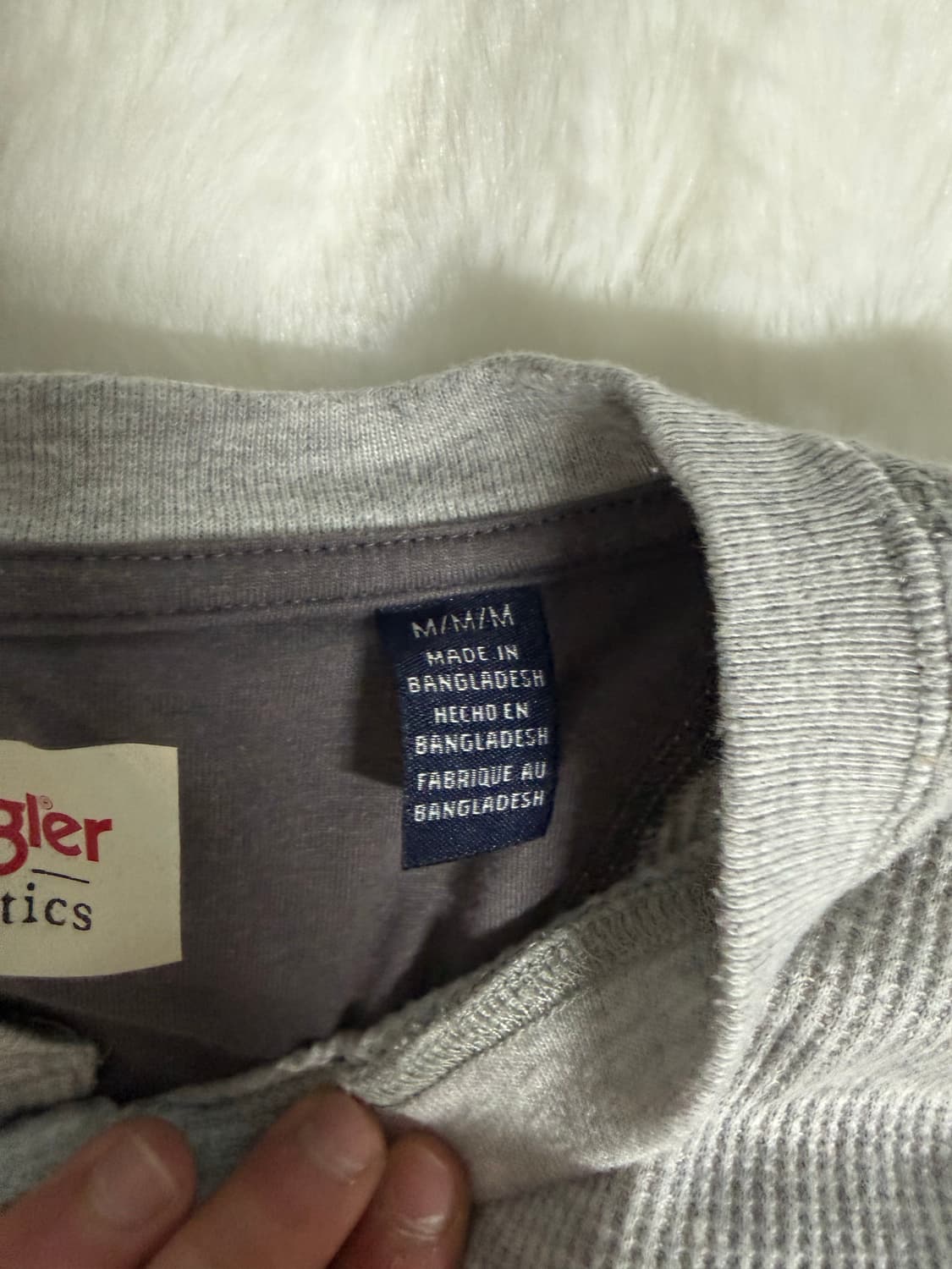 [M] 미국 현행 랭글러 와플 헨리넥 롱슬리브 그레이 상품이미지3