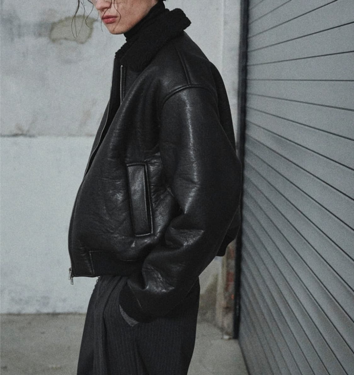 [100]굿라이프웍스 빈티지 무스탕 봄버 자켓 상품이미지2