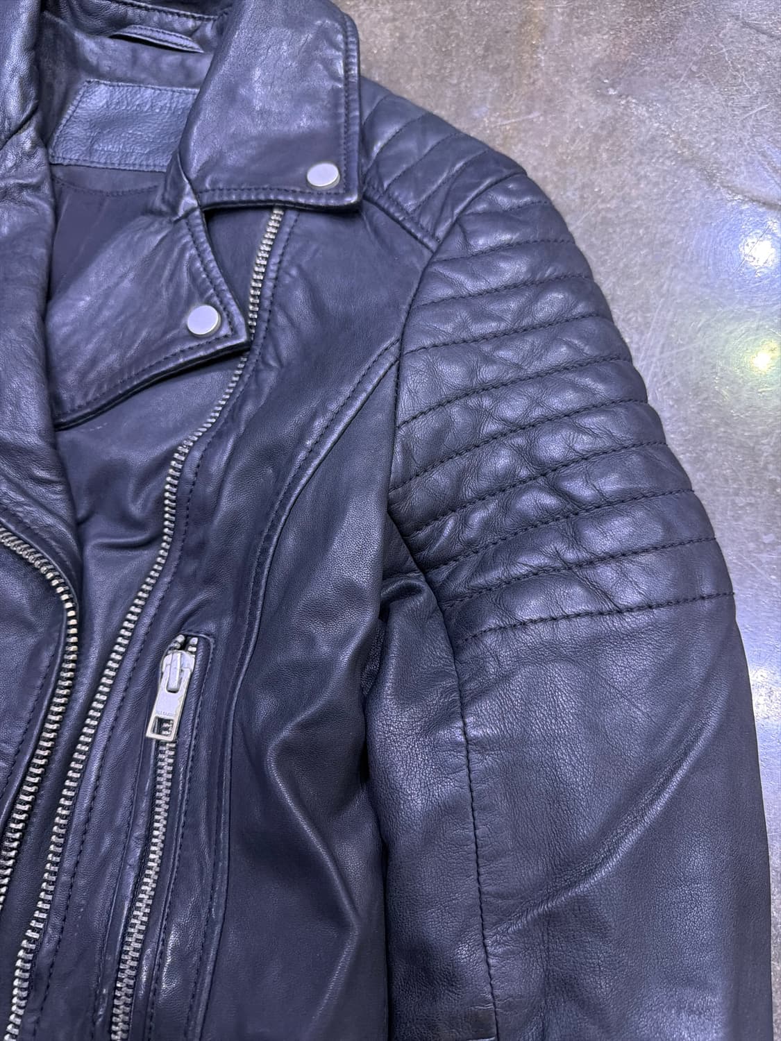 올세인츠 파핀 소가죽 바이커 라이더자켓 32 상품이미지4