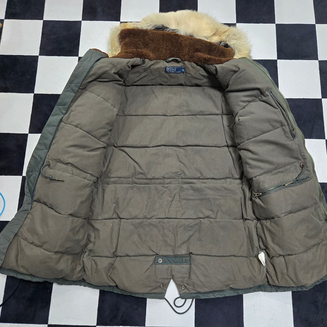 M 폴로랄프로렌 N3B 오리털 다운 파카 봄버 그린 상품이미지3