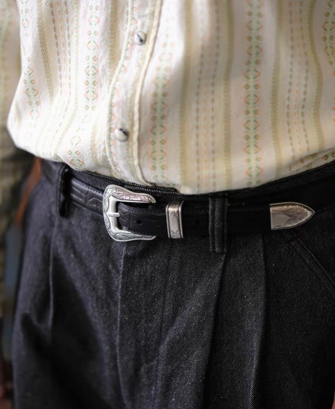 labour union 소가죽 웨스턴벨트 32사이즈 새상품 상품이미지1