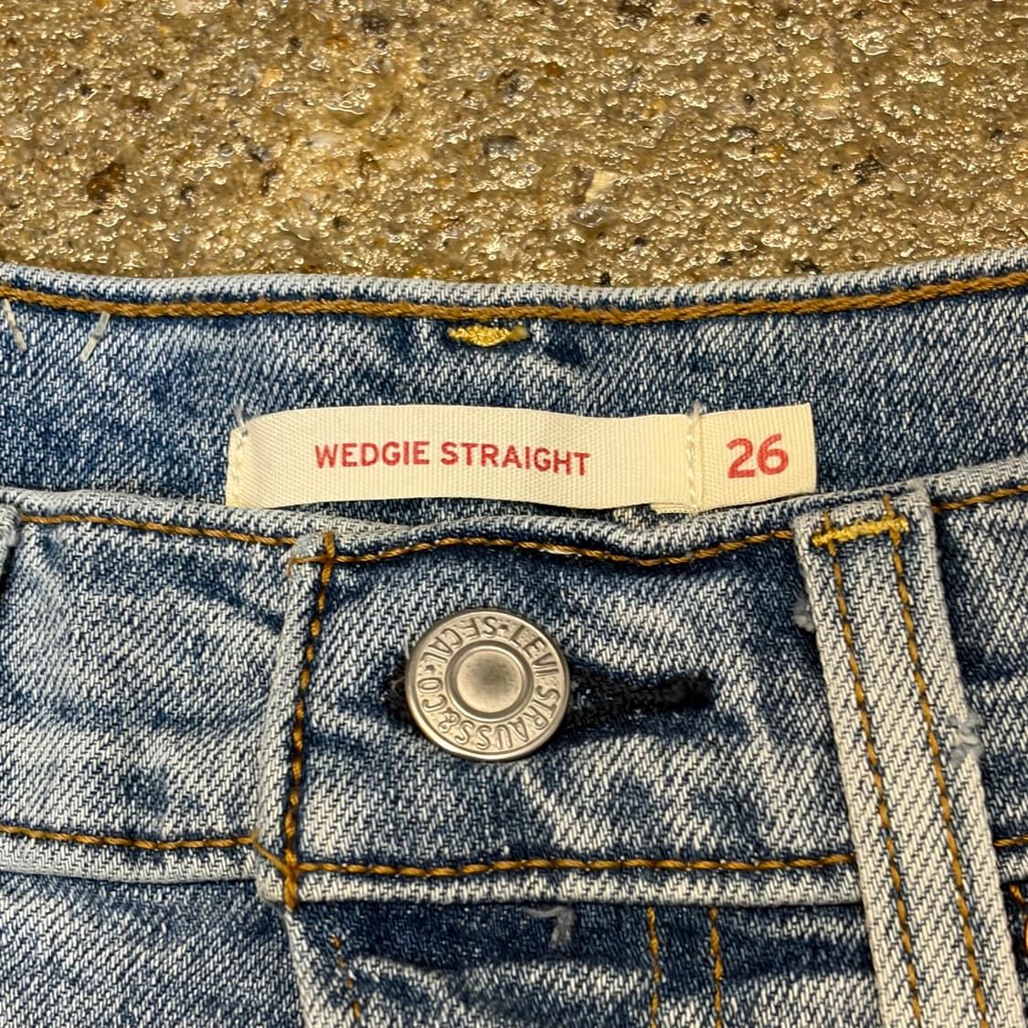 USA 빈티지 리바이스 웻지스트레이트 여성 스판 청바지 상품이미지6