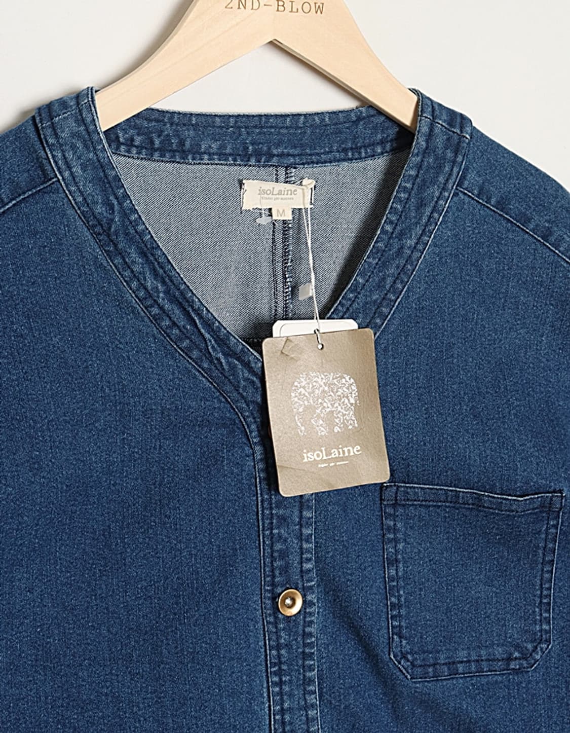 isoLaine V-Neck Denim Jacket 상품이미지2