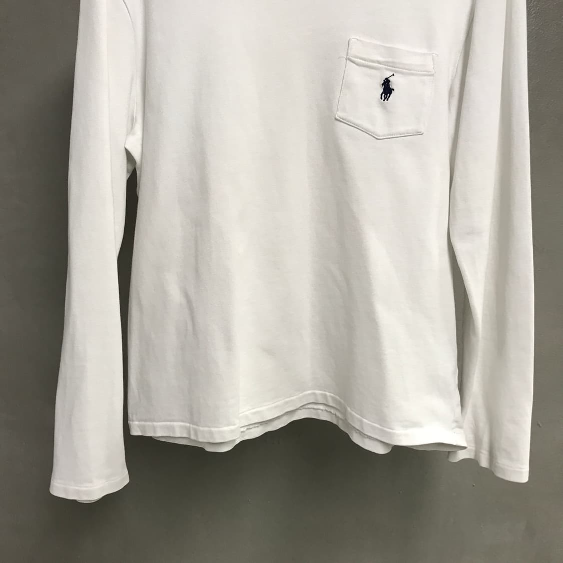 폴로 랄프로렌 QR 긴팔 티셔츠 화이트 L 상품이미지3
