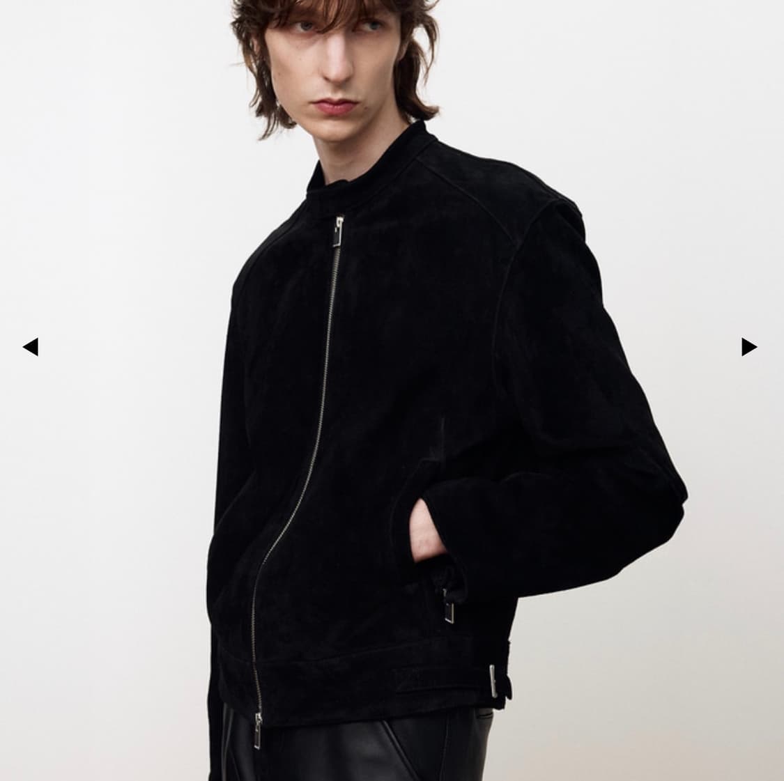 토니웩 스웨이드 레이서 자켓 블랙 M 상품이미지9