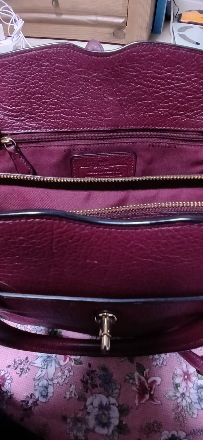 코치 버건디 가죽가방 상품이미지9