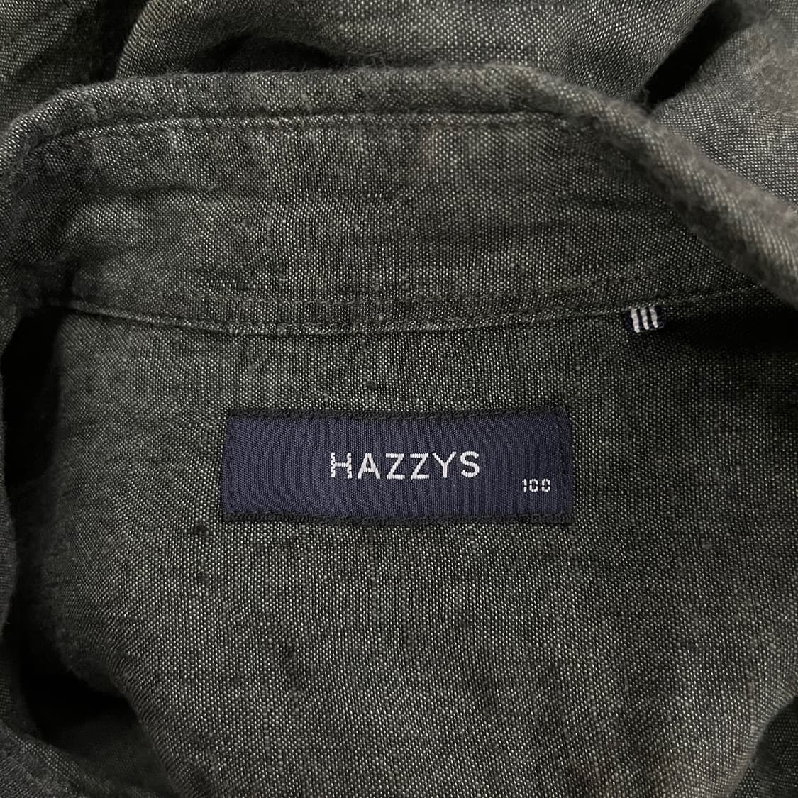 [정품/100] 헤지스 차콜 린넨 셔츠 b17 상품이미지5