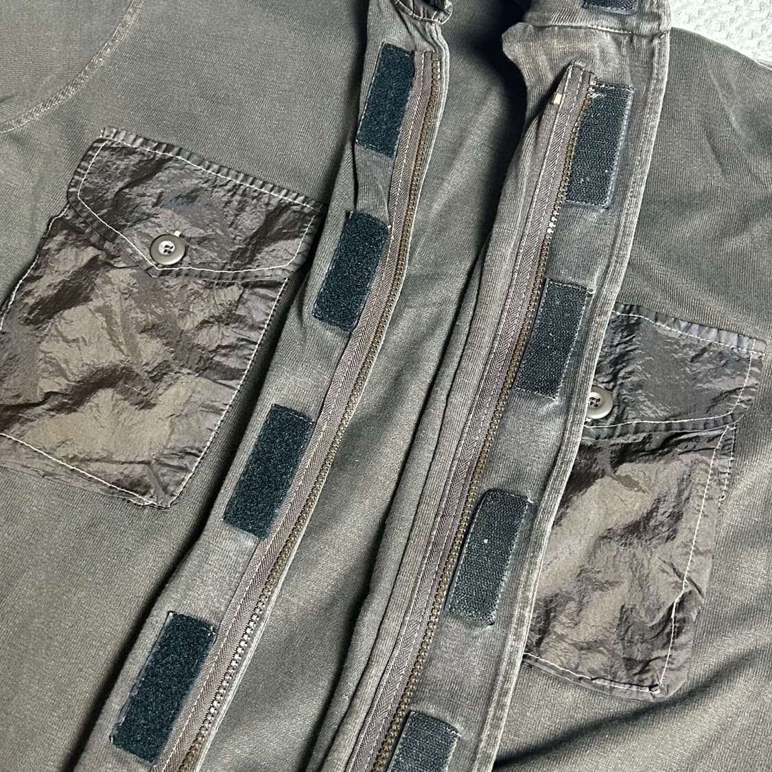 [AVIREX] 아비렉스 밀리터리 투포켓 워싱 집업 반팔 상품이미지5