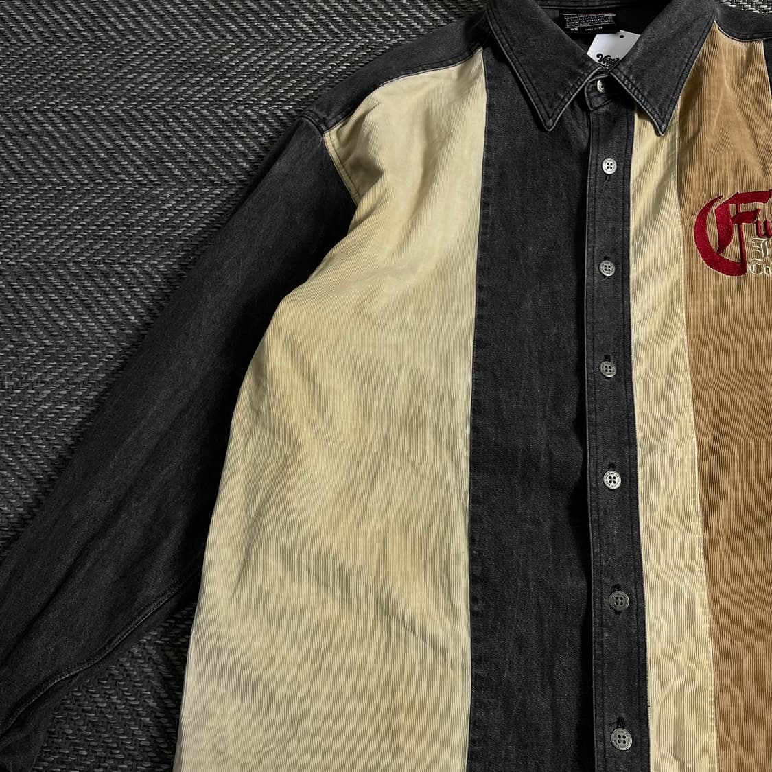 00s 후부 올드스쿨 박시핏 데님 캔버스 셔츠y 3353 상품이미지5