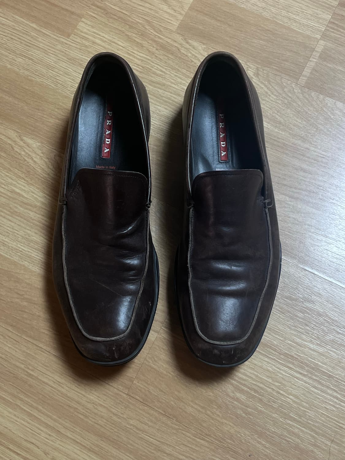 프라다 00s 다크 브라운 로퍼 상품이미지3