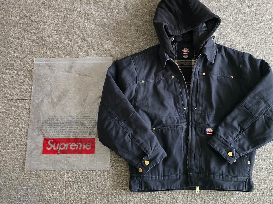 Dickies Supreme 디키즈 슈프림 후드 워크자켓 블랙 M 상품이미지1