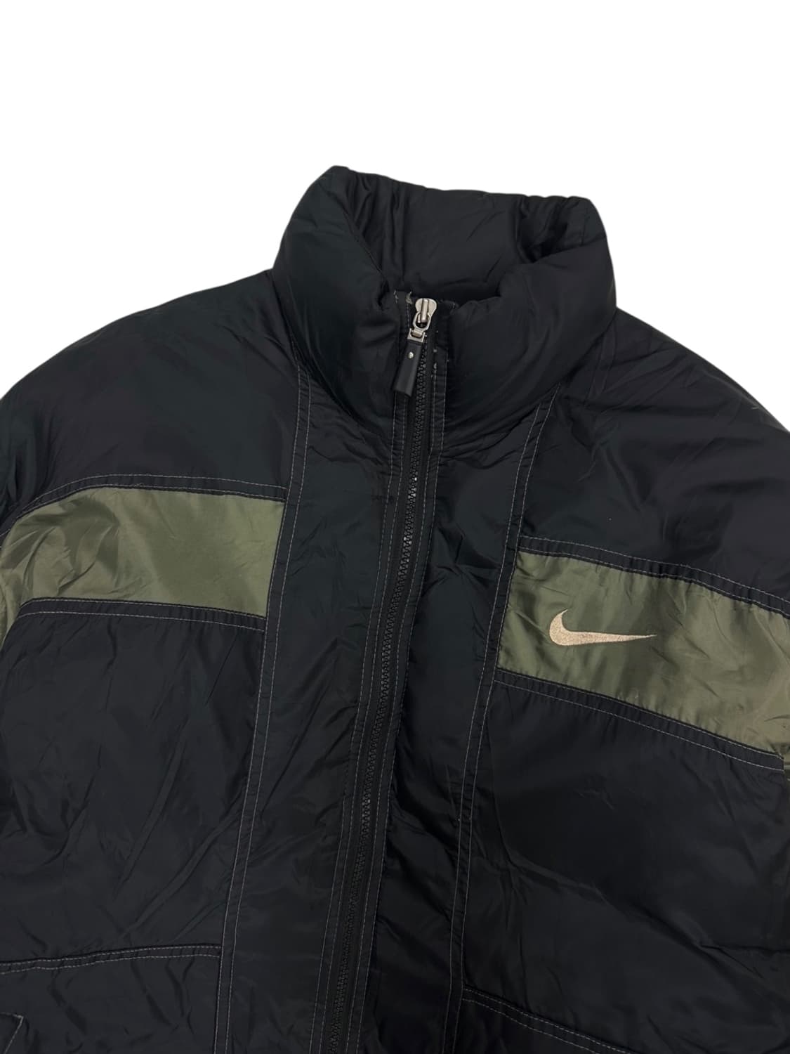 90년대 나이키 덕다운 점퍼 카키&블랙 (L~2XL) 상품이미지2