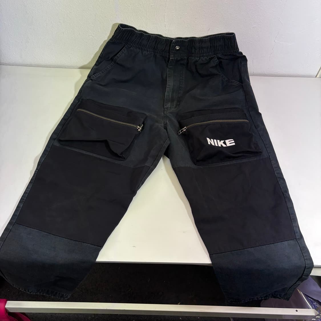 M 나이키 블랙 포켓포인트 립스탑 조거팬츠 상품이미지2