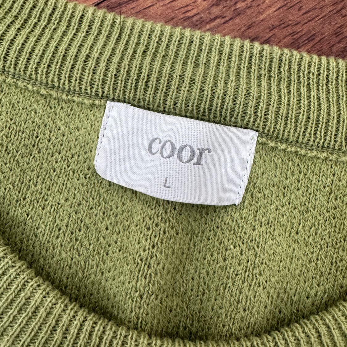 L coor 쿠어 탑필 캐시미어 아보카도 라운드 니트  상품이미지4