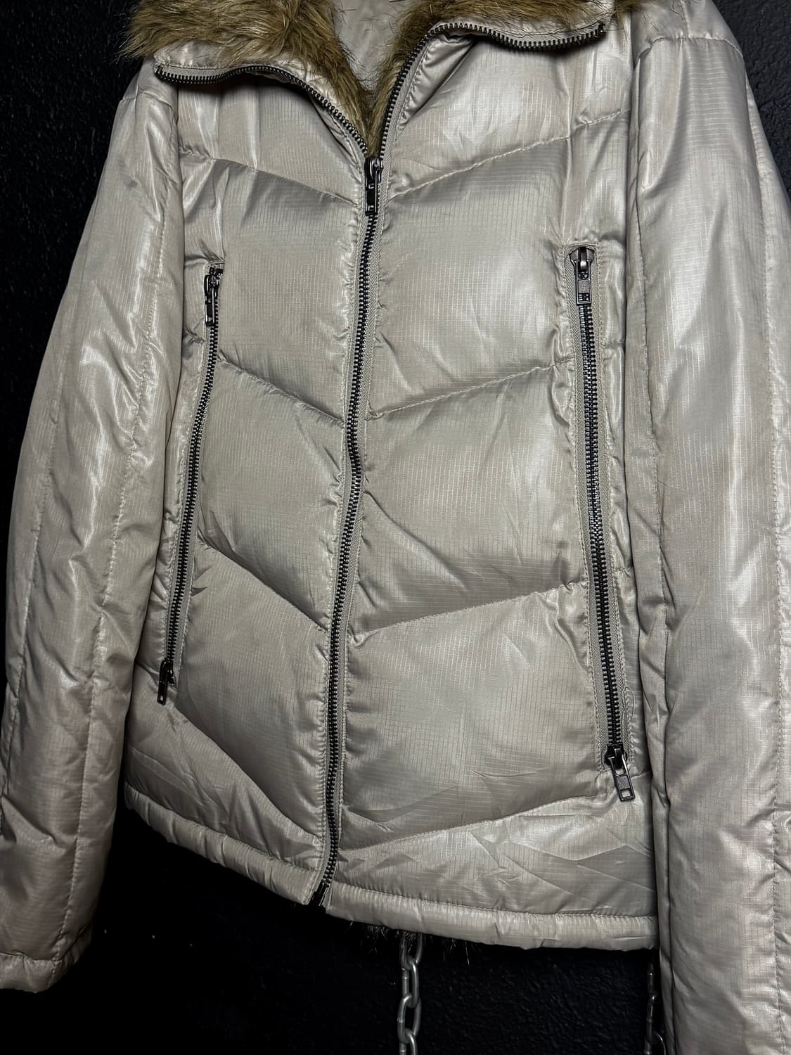 EVOLUTION –  Ivory fur trimmed down jack 상품이미지4