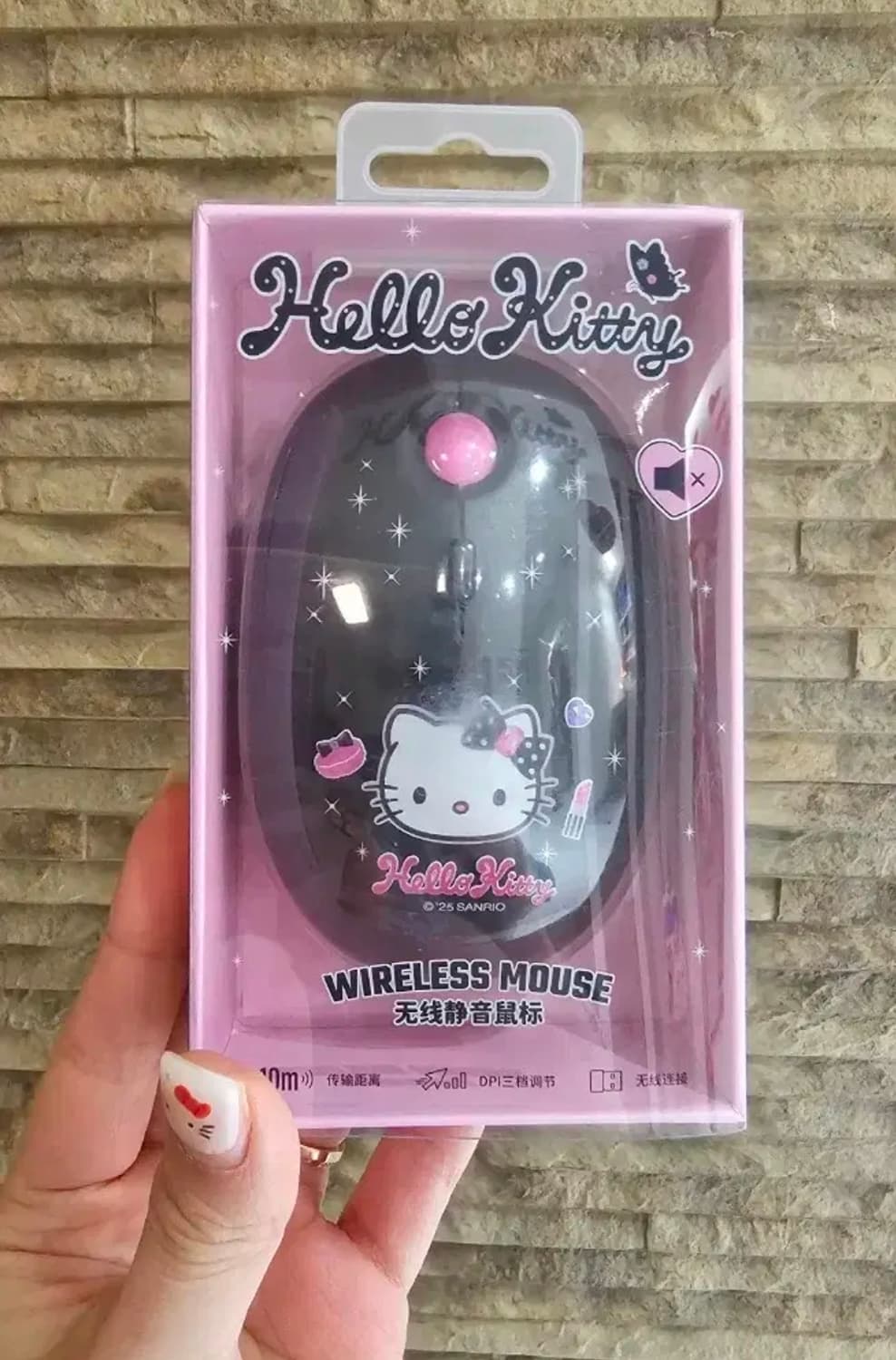 미니소 헬로키티 무선 마우스 블랙 새상품 상품이미지1