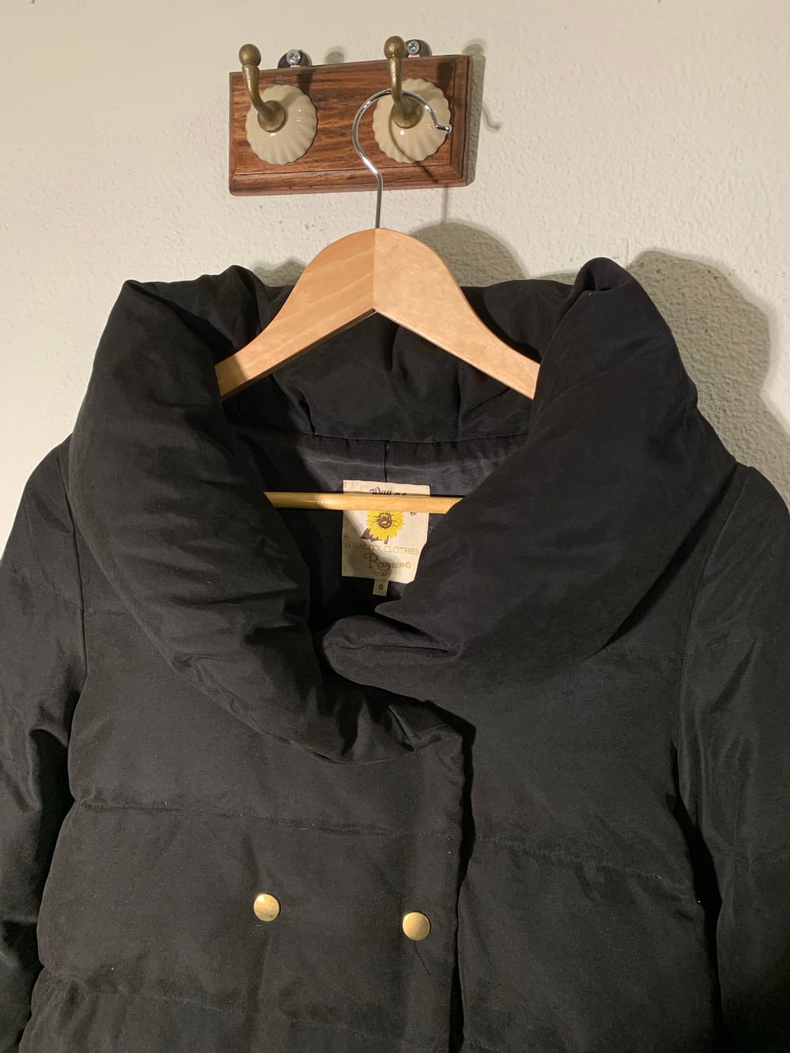 레이빔즈 하이 숄카라 패딩 블랙 상품이미지2