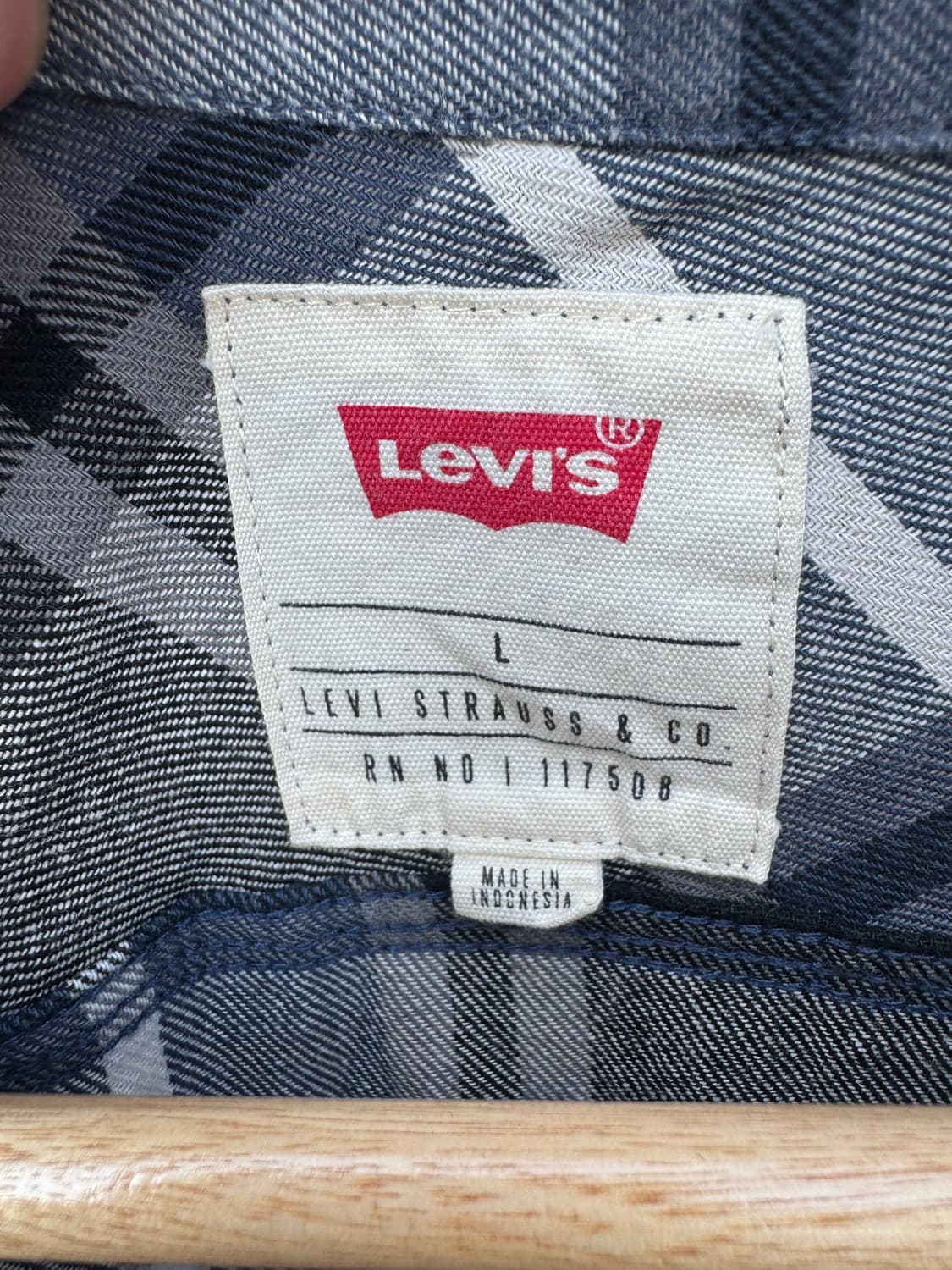 리바이스 빈티지 투포켓 플란넬 체크 셔츠 L 상품이미지4