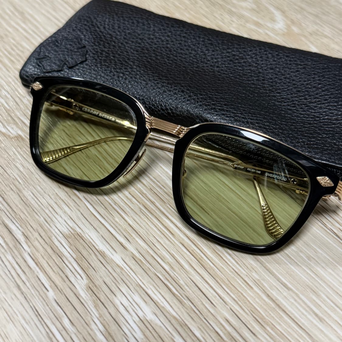 [S+급/53mm] 크롬하츠 오버포크 안경 블랙/골드 상품이미지3