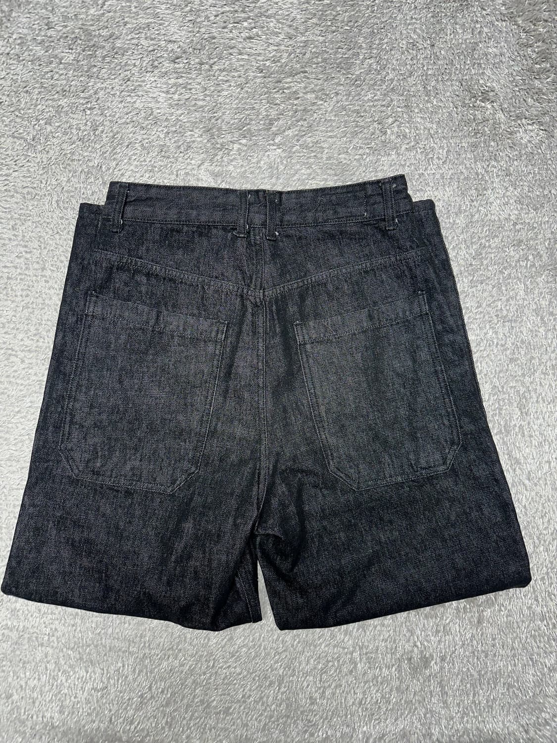 [S] 아트이프액츠 와이드 블랙 데님 상품이미지2