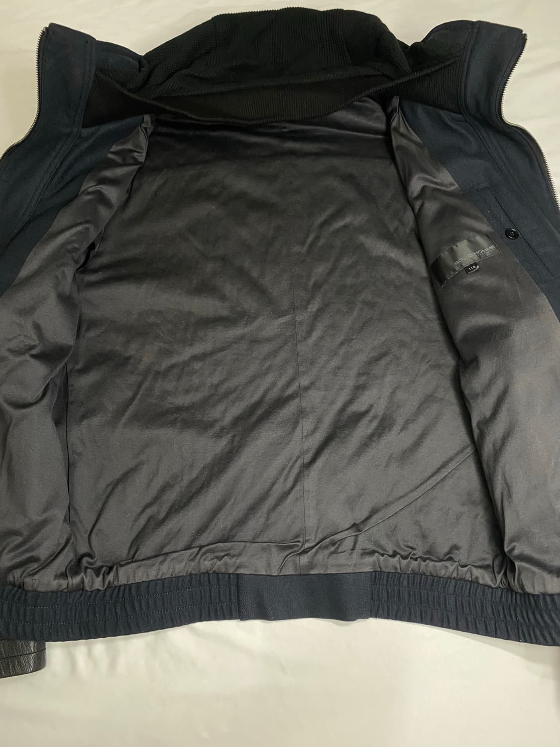 우영미 솔리드옴므 고트스킨레더 믹스 자켓  상품이미지10