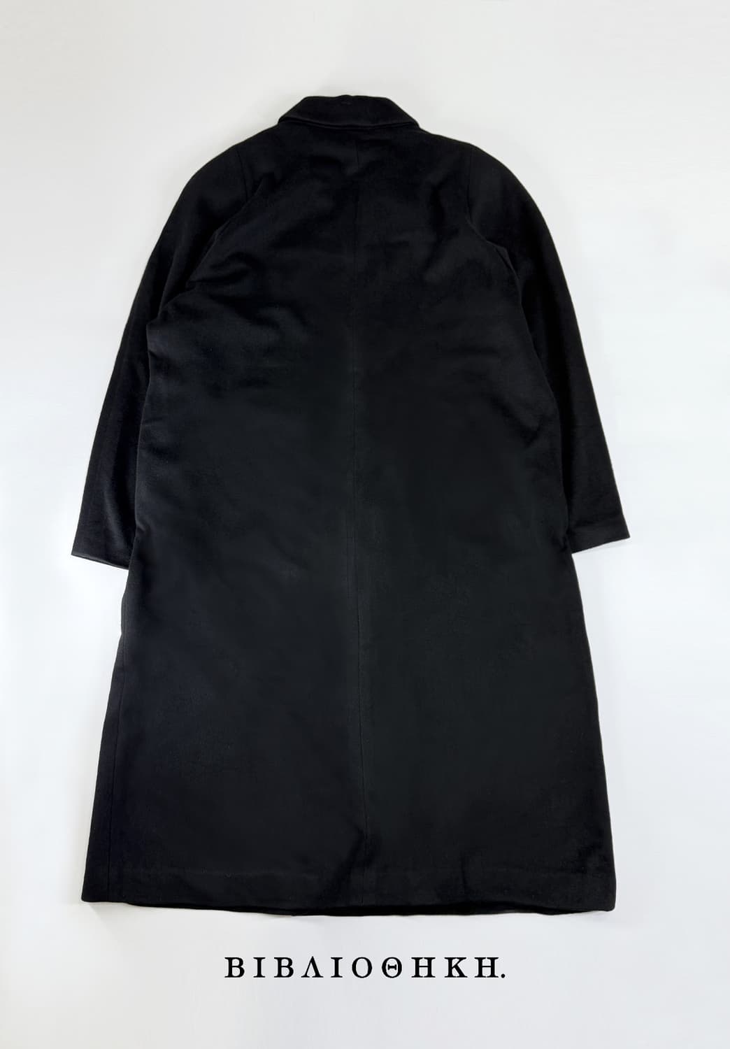 Japanese 캐시미어 검정 롱코트 상품이미지4