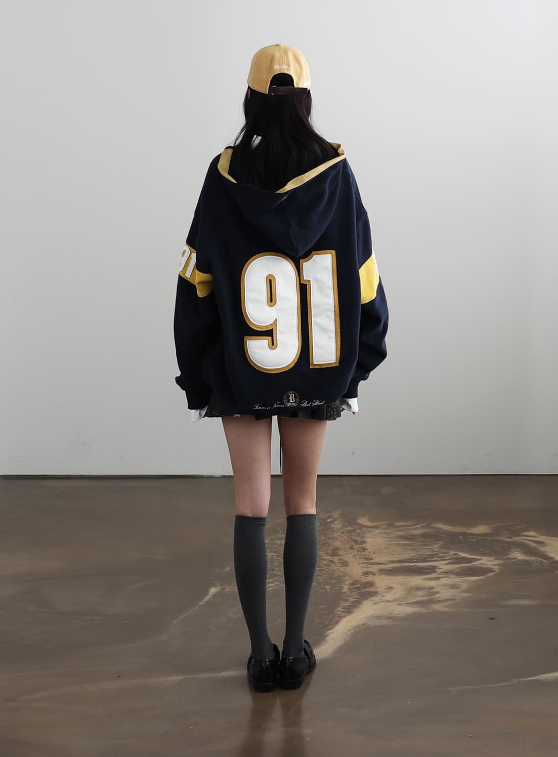 배드블러드 스포츠 럭비 후드집업 - 네이비 M 상품이미지2