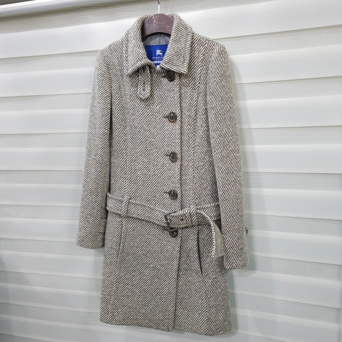 버버리런던 블루라벨 트위드울 코트- 우먼38 상품이미지1