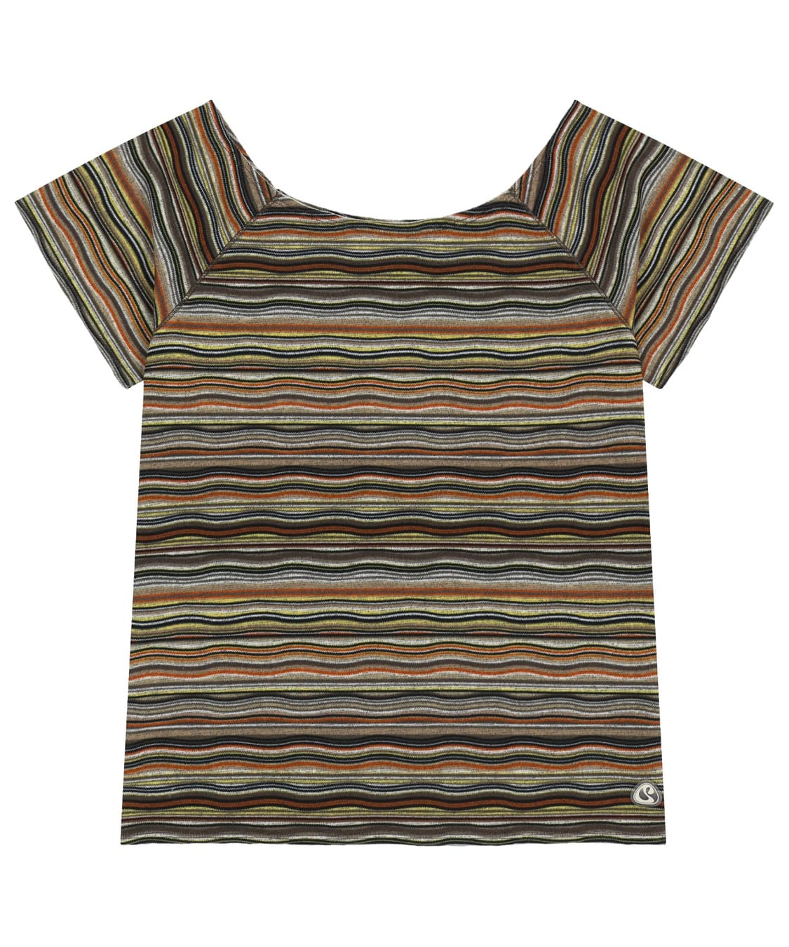 코이세이오 WAVE STRIPE KNIT T-SHIRT BROWN 상품이미지3
