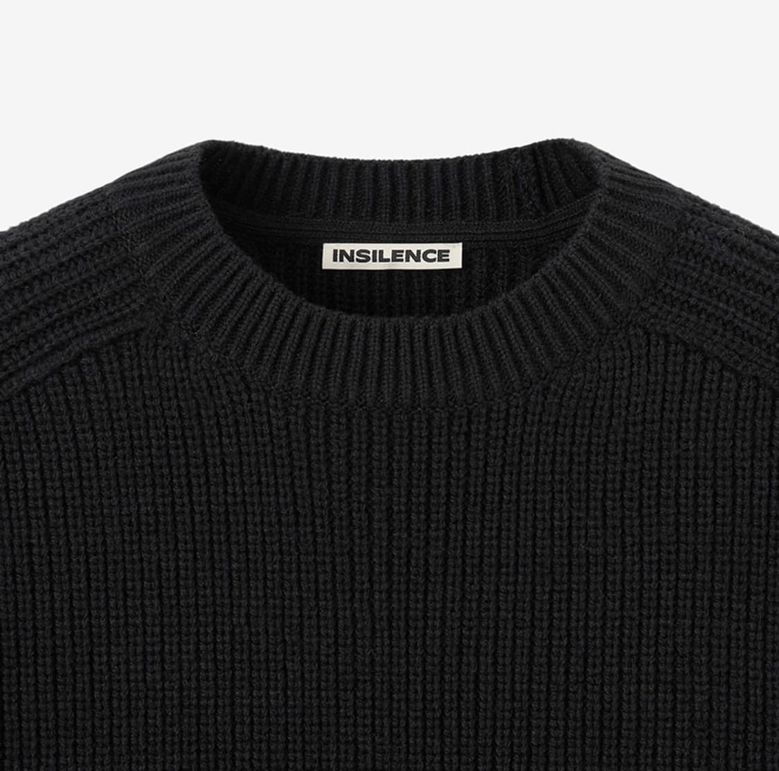 인사일런스 볼드 리브 니트 BLACK L사이즈 상품이미지2